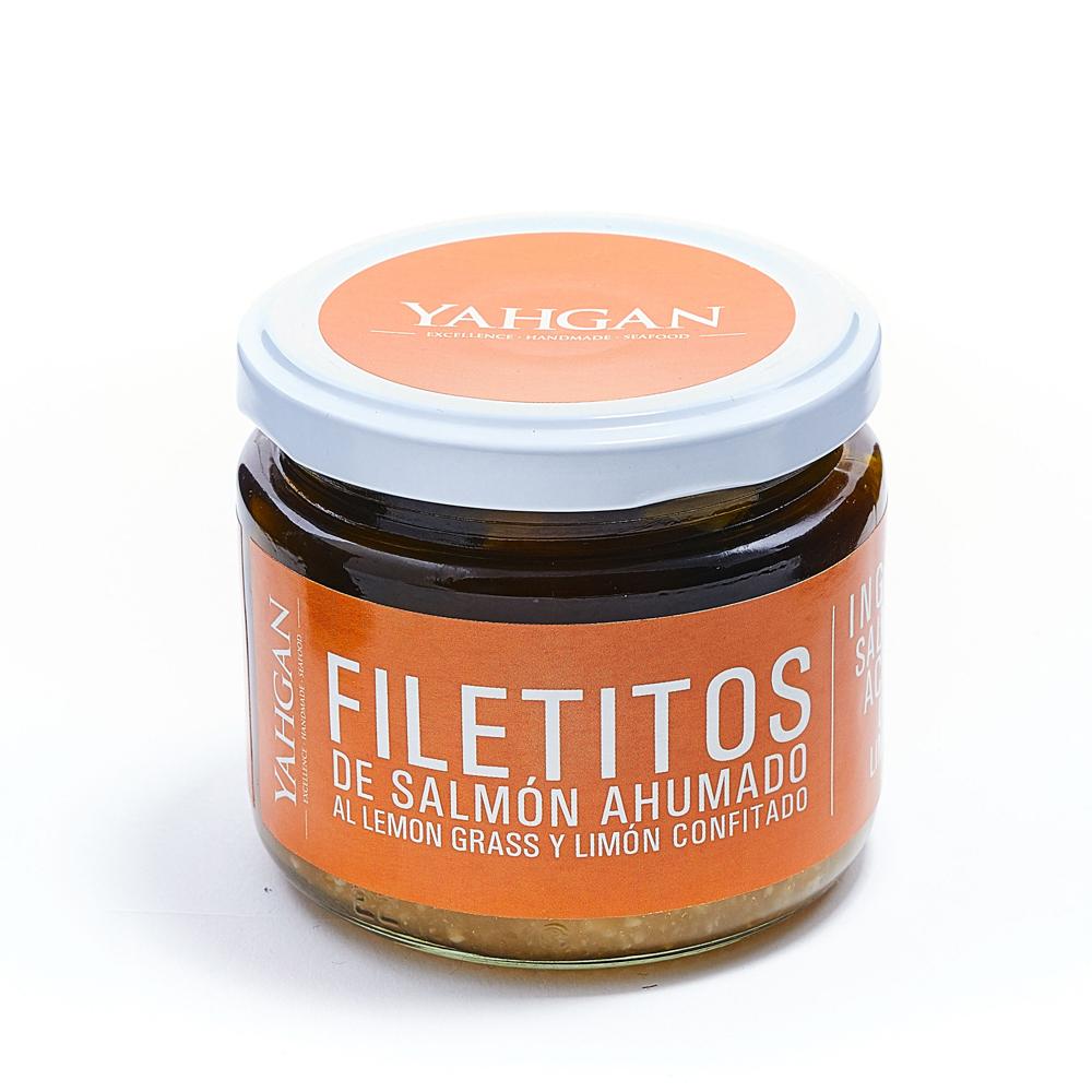 Filetitos de salmón ahumado al Lemon Grass y Limón Confitado - Yahgan Seafood